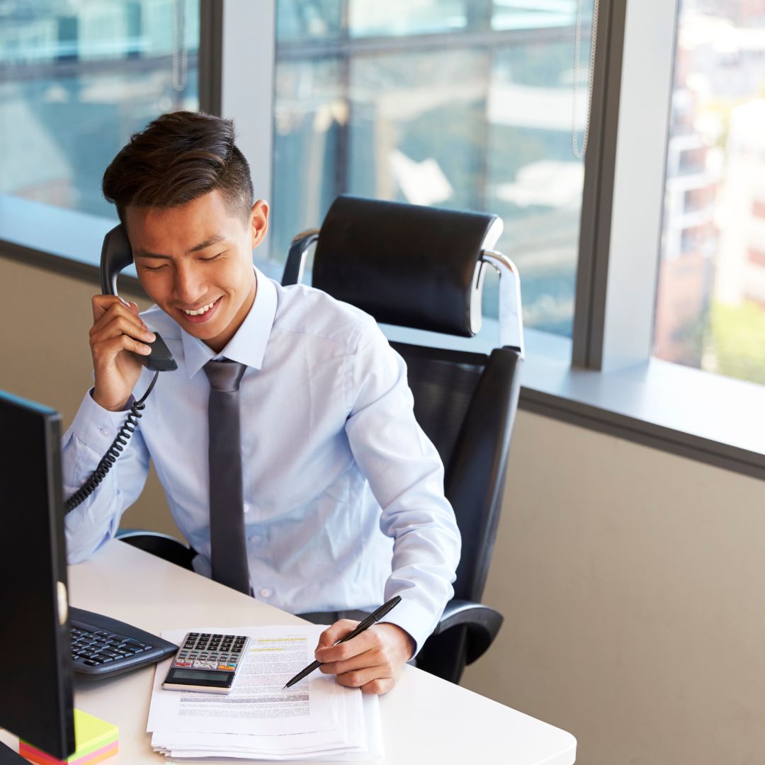 businessman talking on the phone